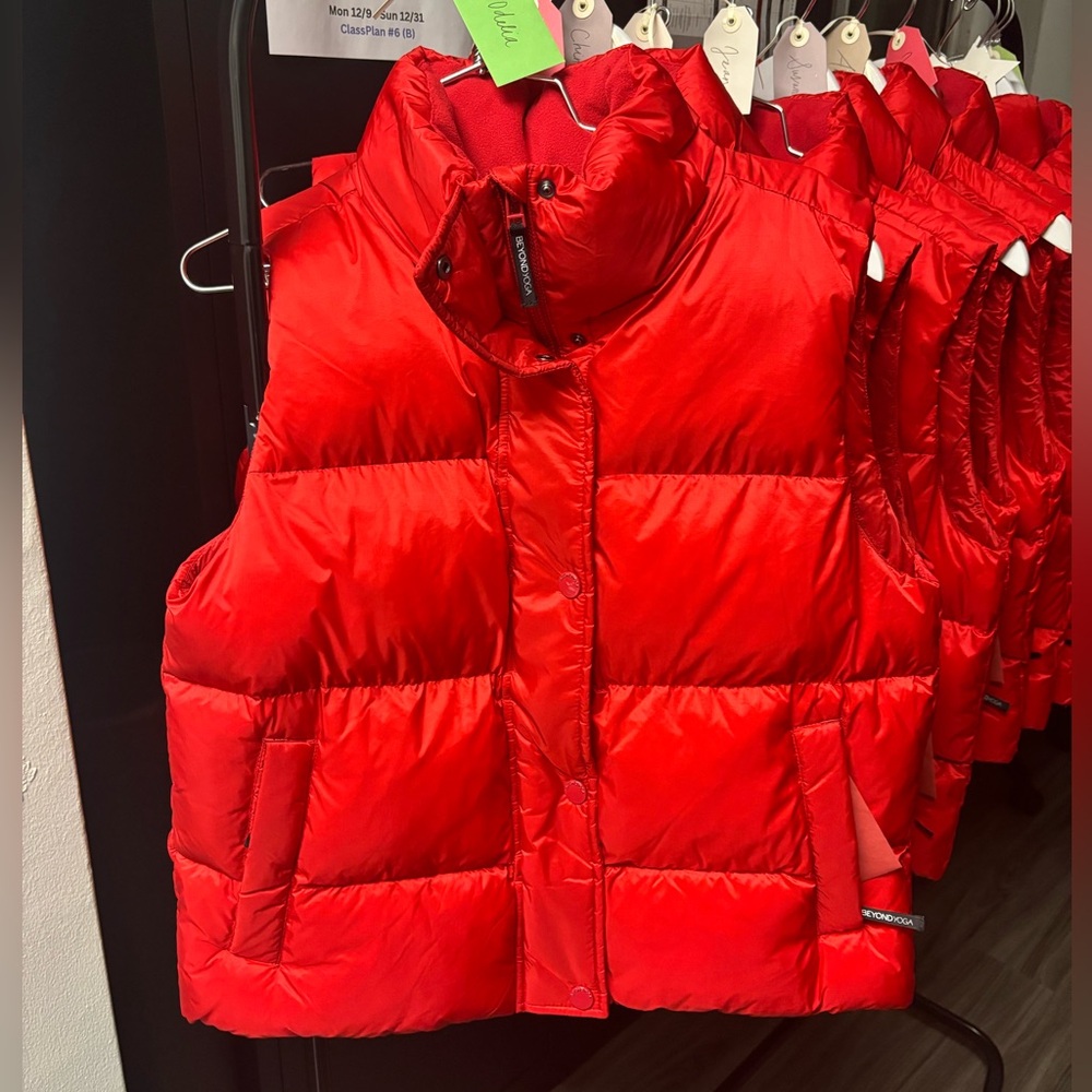 Red Beyond Yoga puffer vest